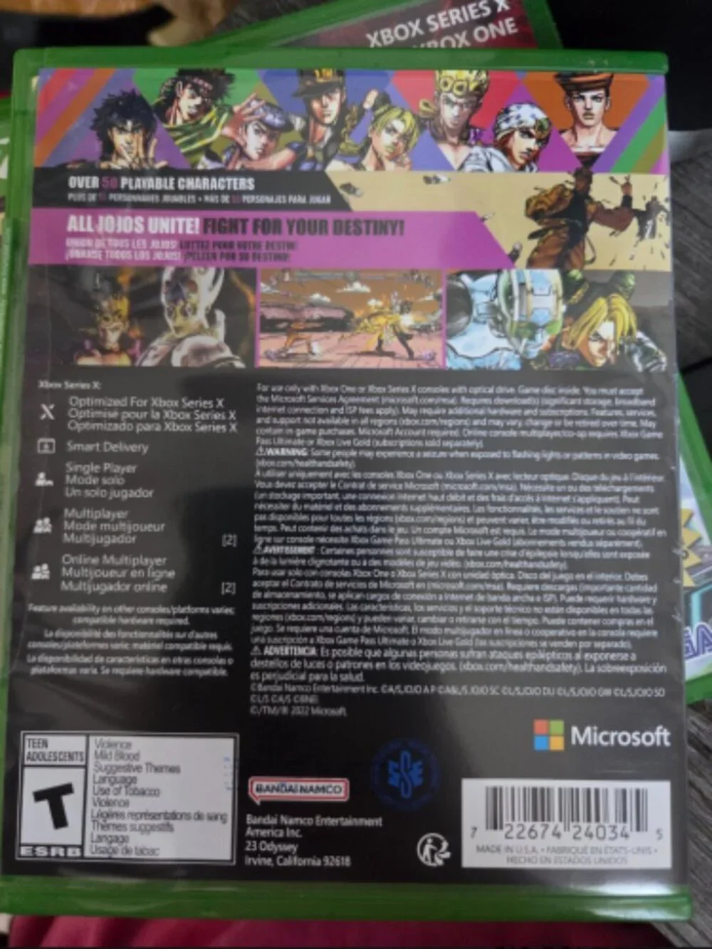 NEW SEALED JoJo’s Bizarre Adventure All-Star Battle R Xbox Series X / One